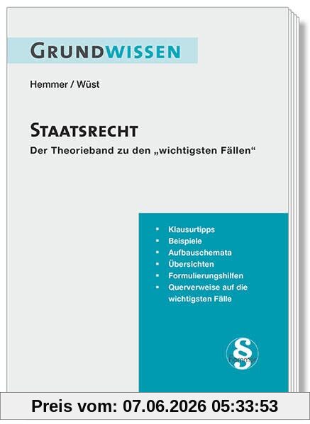 Grundwissen Staatsrecht: Theorieband zu den 32 wichtigsten Fällen Staatsrecht (Skripten - Öffentliches Recht)