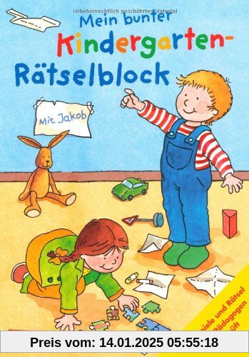 Mein bunter Kindergarten-Rätselblock: mit Jakob