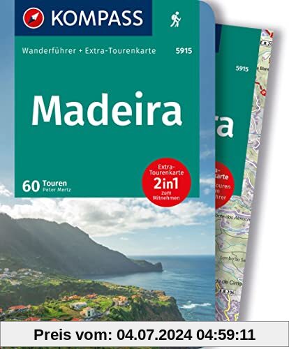 KOMPASS Wanderführer Madeira, 60 Touren: mit Extra-Tourenkarte, GPX-Daten zum Download