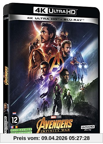 Avengers 3 : infinity war 4k ultra hd [Blu-ray] [FR Import]