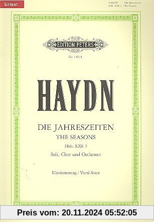 Die Jahreszeiten Hob. XXI: 3 / URTEXT: Oratorium für 3 Solostimmen, Chor und Orchester / Klavierauszug