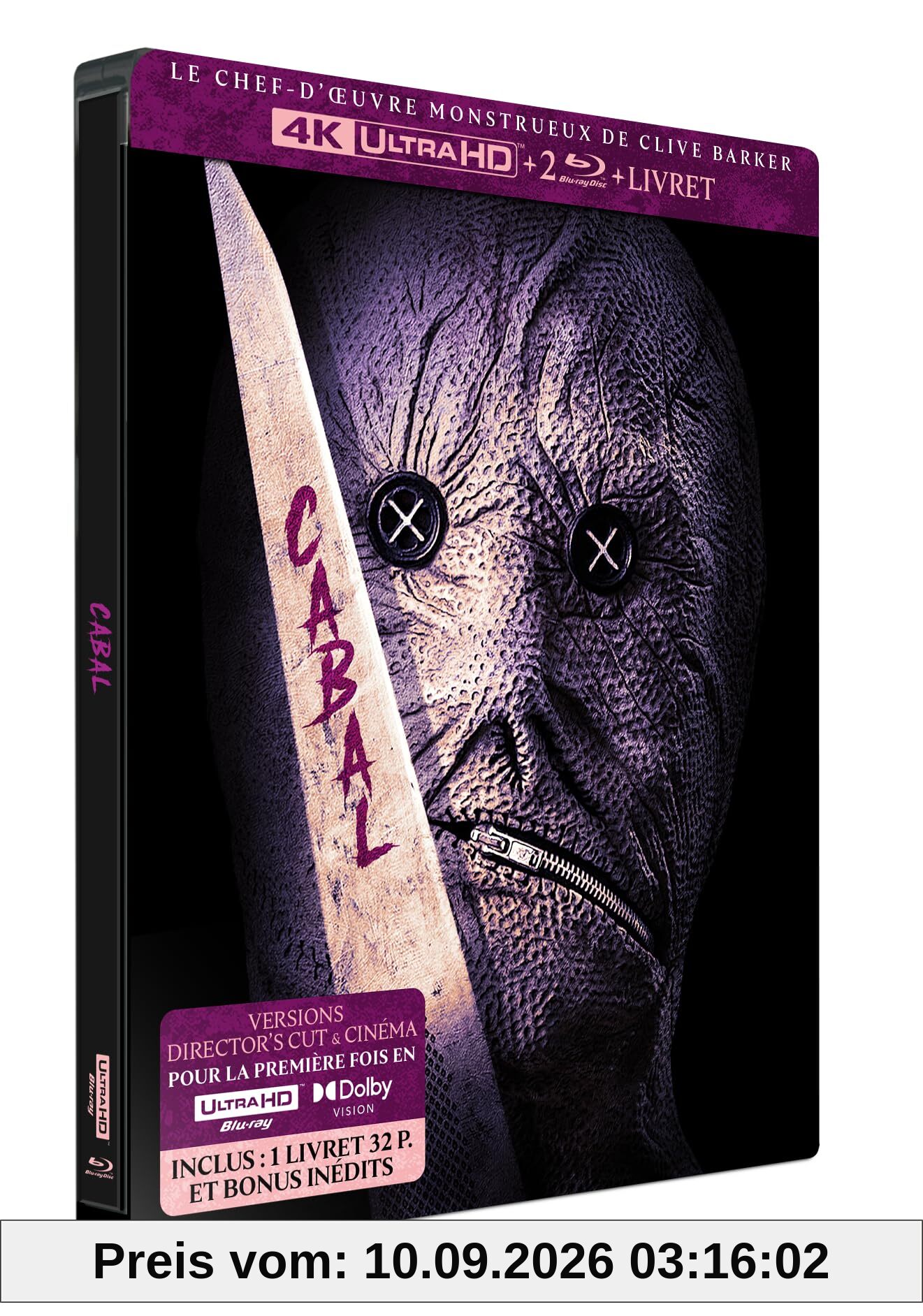 Cabal (Nightbreed) [4K Ultra HD + 2 Livret-Version Director's Cut et cinéma-SteelBook limité]