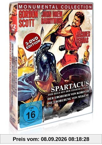 Monumental Collection ( Spartacus - Der Eroberer von Korinth - Die Eroberung von Mykene) [3 DVDs]