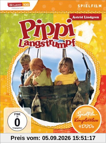 Astrid Lindgren: Pippi Langstrumpf - Spielfilm-Komplettbox [4 DVDs]