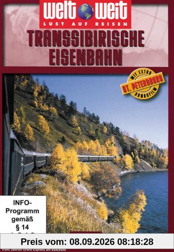 Transsibirische Eisenbahn (Reihe: welt weit) mit Bonusfilm St. Petersburg (1 DVD, Länge: ca. 78 Min.)