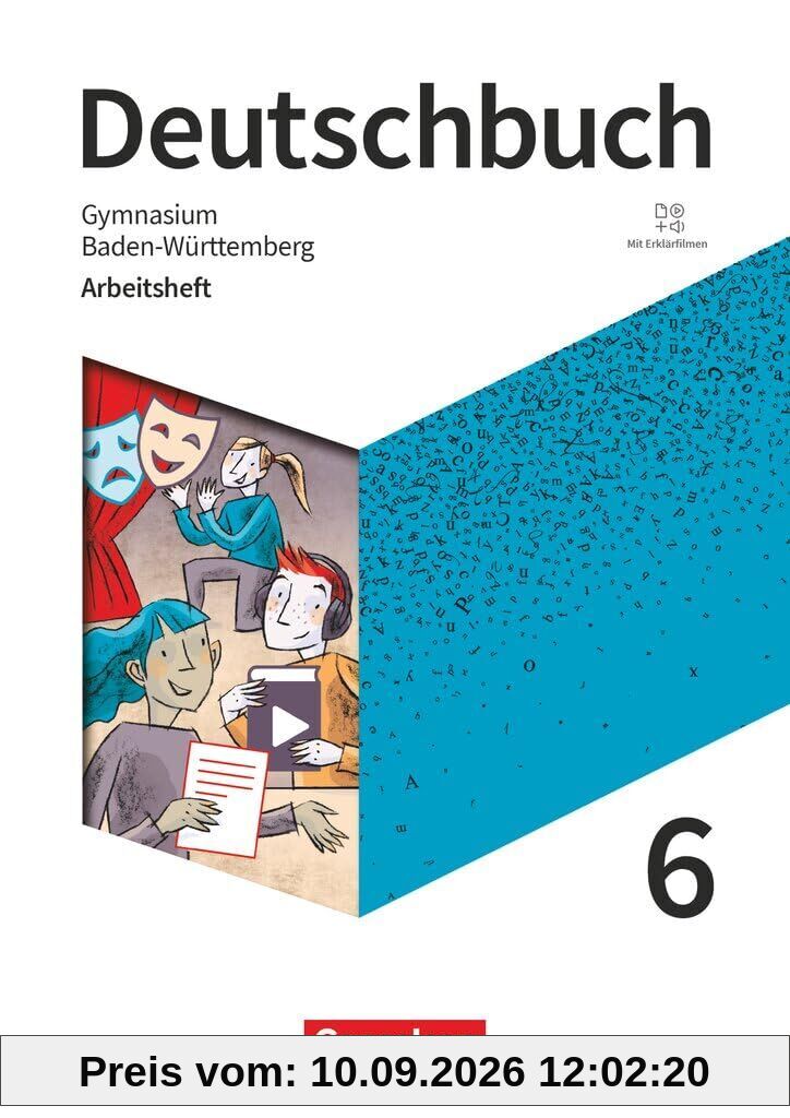 Deutschbuch Gymnasium 6. Schuljahr - Baden-Württemberg - Ausgabe 2025 - Arbeitsheft mit Lösungen und Erklärfilmen