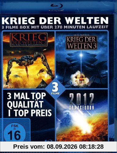 KRIEG DER WELTEN - 3 Filme Blu-ray Box (Krieg der Welten 2 +3; 2012 Armageddon)