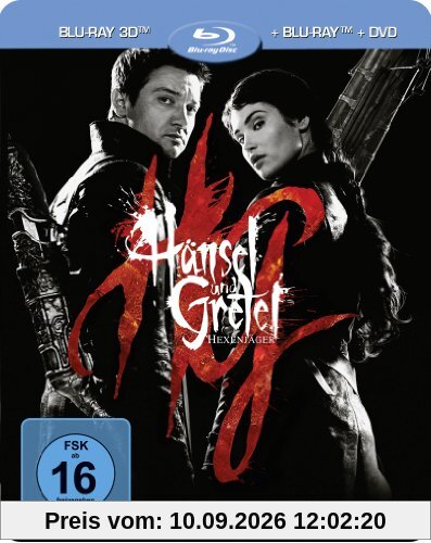 Hänsel und Gretel: Hexenjäger (Steelbook, exklusiv bei Amazon.de) (+ Blu-ray Extended Cut + DVD) [Blu-ray 3D] [Limited Edition]