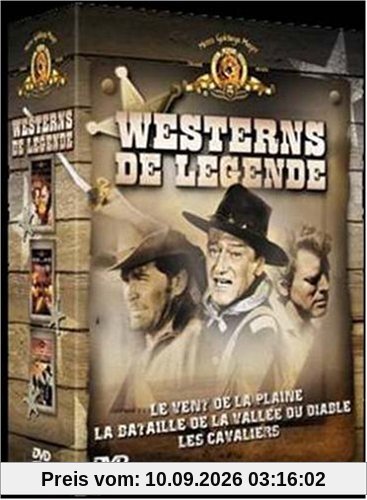 Coffret Westerns de légende 3 DVD : Les Cavaliers / Le Vent de la plaine / La Bataille de la vallée du diable [FR IMPORT]