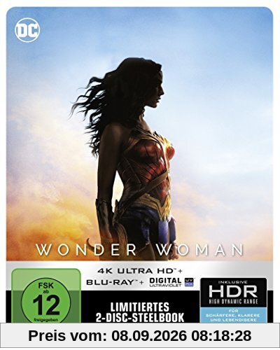 Wonder Woman Steelbook (4K Ultra HD + 2D-Blu-ray) (2-Disc Version) [Blu-ray] [Limited Edition]