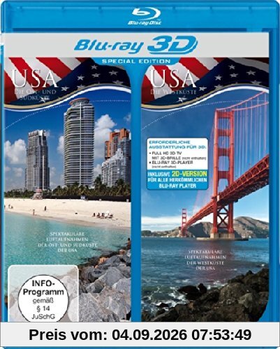 USA - Die Küsten aus der Luft [3D Blu-ray]