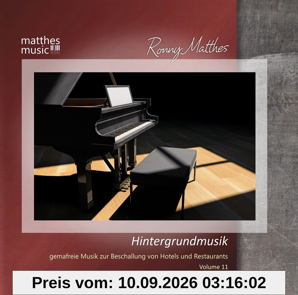 Hintergrundmusik, Vol.11 - Gemafreie Musik zur Beschallung von Hotels & Restaurants [romantische Klaviermusik]