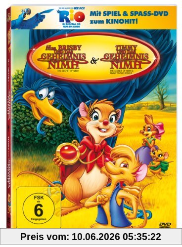 Mrs. Brisby und das Geheimnis von Nimh / Timmy und das Geheimnis von Nimh (+ Rio Activity [2 DVDs]