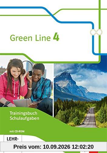 Green Line 4: Trainingsbuch Schulaufgaben, Heft mit Lösungen und CD-ROM 8. Klasse (Green Line. Ausgabe für Bayern ab 2017)