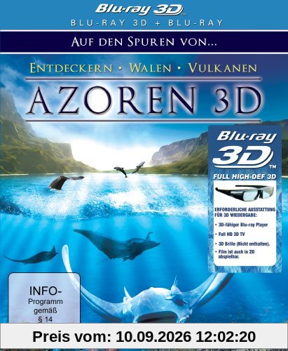 Azoren 3D - Auf den Spuren von Entdeckern, Walen und Vulkanen - Die komplette Serie (3x Blu-ray im Digipack) (3D Version inkl. 2D Version & 3D Lenticular Card) [3D Blu-ray]