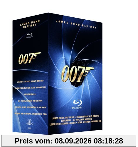 James Bond - Box Vol. 1+2: Jagt Dr. No/Liebesgrüsse aus Moskau/Feuerball/Leben und sterben lassen/In tödlicher Mission/Stirb an einem anderen Tag [Blu-ray]