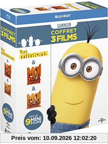Coffret minions : les minions ; moi, moche et méchant 1 ; moi, moche et méchant 2 [Blu-ray] [FR Import]