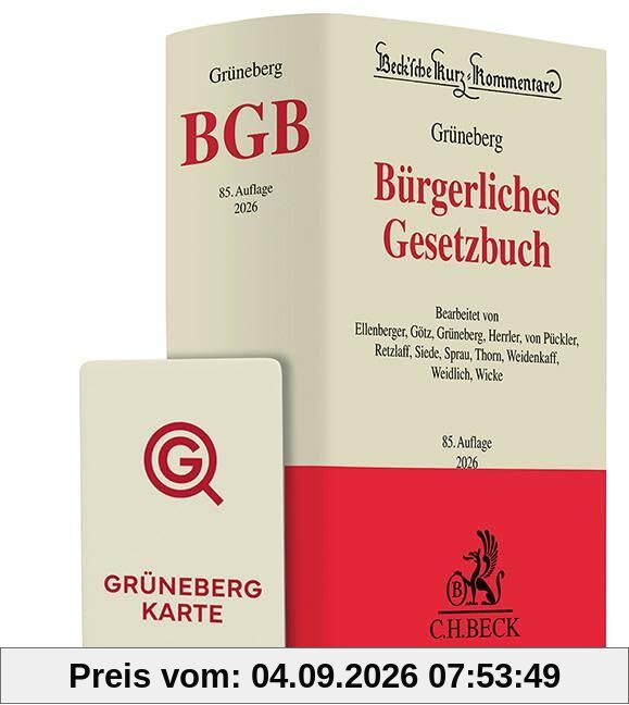 Grüneberg BGB Chat-Book 2026: Buch + KI-Anwendung FRAG DEN GRÜNEBERG