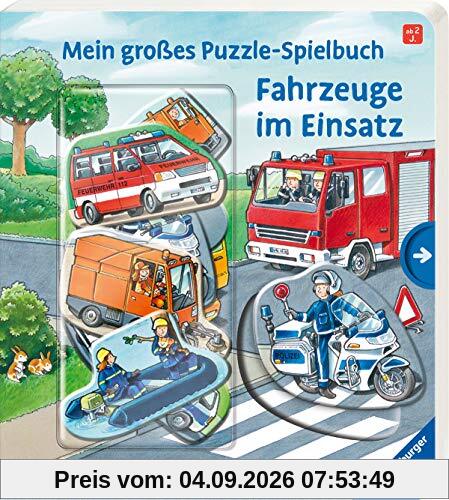 Mein großes Puzzle-Spielbuch: Fahrzeuge im Einsatz