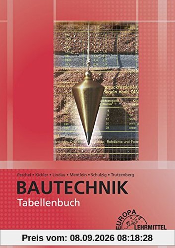 Tabellenbuch Bautechnik: Tabellen, Formeln, Regeln, Bestimmungen