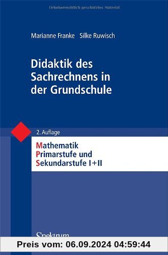 Didaktik des Sachrechnens in der Grundschule (Mathematik Primarstufe und Sekundarstufe I + II)