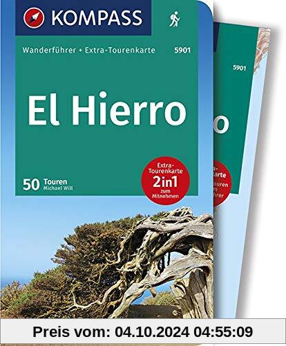 KOMPASS Wanderführer El Hierro: Wanderführer mit Extra-Tourenkarte 1:50000, 50 Touren, GPX-Daten zum Download.