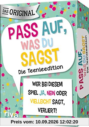 Pass auf, was du sagst – Die Teenieedition: Wer bei diesem Spiel »Ja«, »Nein« oder »Vielleicht« sagt, verliert! | Das Original. Das perfekte Geschenk zum Geburtstag. Ab 12 Jahren