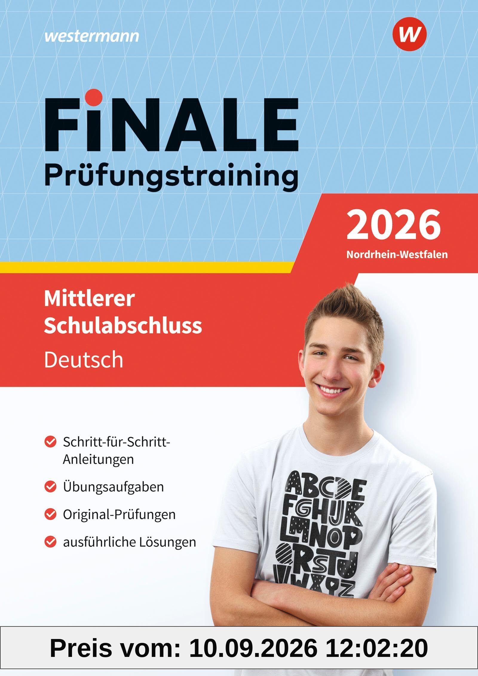 FiNALE - Prüfungstraining Mittlerer Schulabschluss Nordrhein-Westfalen: Deutsch 2026 Arbeitsbuch mit Lösungsheft