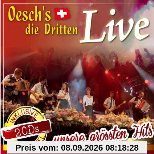 Live; unsere größten Hits; incl. neuer Titel; 30 Titel; incl. Ku Ku Jodel
