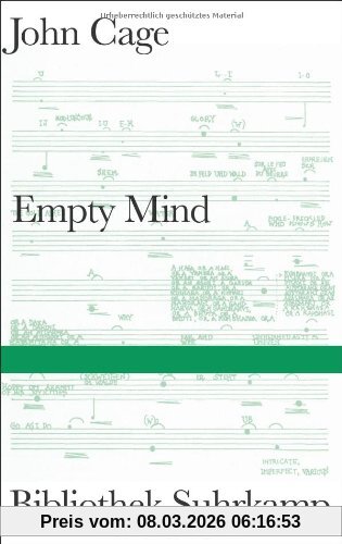 John Cage Empty Mind (Bibliothek Suhrkamp)