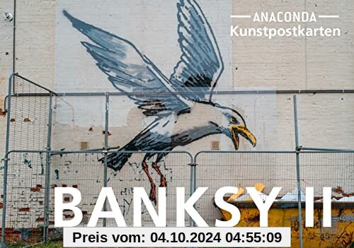 Postkarten-Set Banksy II: 18 Kunstpostkarten aus hochwertigem Karton. ca. 0,44€ pro Karte. Berühmte Banksy Bilder: Stree