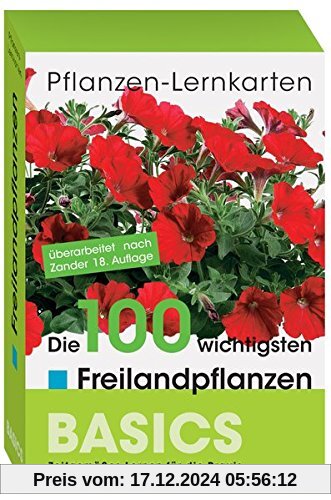 Pflanzen-Lernkarten: Die 100 wichtigsten Freilandpflanzen: 100 Lernkarten mit Lernkartenbox