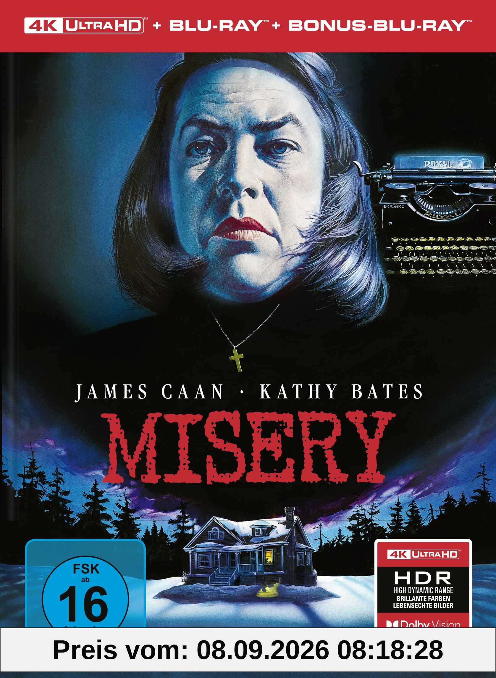 Misery - 3-Disc Limited Collector's Edition im Mediabook (4K Ultra HD + Blu-ray + Bonus-Blu-ray)