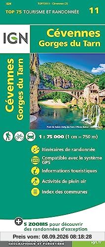 Cévennes - Gorges du Tarn 1:75 000 (Blatt 11)