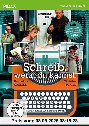 Schreib, wenn du kannst! / Charmante Boulevardkomödie mit Wolfgang Spier (Pidax Theater-Klassiker)