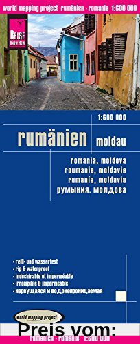 Reise Know-How Landkarte Rumänien, Moldau (1:600.000): world mapping project