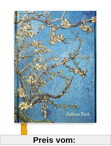 Adressbuch DIN A5: Vincent van Gogh, Mandelbaum in Blüte: Unser hochwertiges Adressbuch mit festem, künstlerisch geprägt
