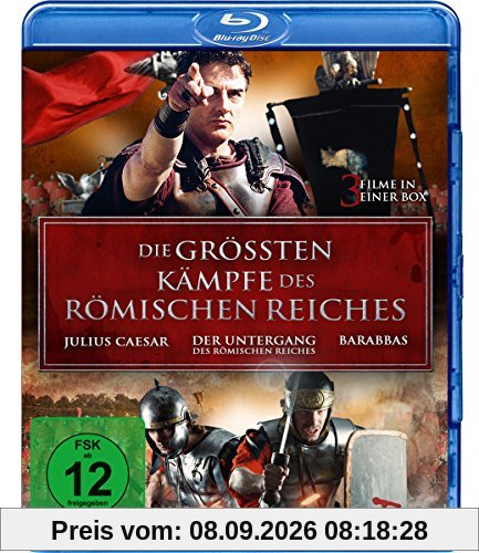 Die größten Kämpfe des Römischen Reiches - Der Untergang des Römischen Reiches - Julius Caesar - Barabbas [Blu-ray]