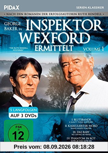 Inspektor Wexford ermittelt, Vol. 1 (The Ruth Rendell Mysteries) / Fünf spannende Langfolgen der legendären Krimiserie nach den Romanen von Ruth Rendell (Pidax Serien-Klassiker) [3 DVDs]