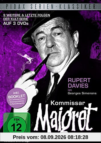 Kommissar Maigret, Vol. 5 / Die letzten 9 Folgen der legendären Kultserie mit Rupert Davies nach dem Romanen von Georges Simenon (Pidax Serien-Klassiker) [3 DVDs]