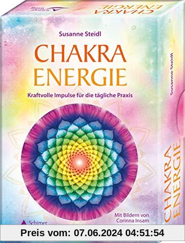 SET - Chakra-Energie: Kraftvolle Impulse für die tägliche Praxis - 50 Karten mit Begleitbuch