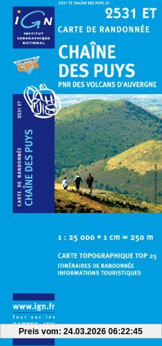Chaîne des Puys 1 : 25 000