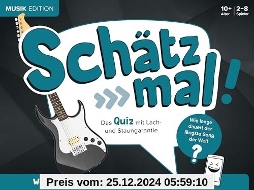 Schätz mal! Musik Edition: Das Quiz mit Lach- und Staungarantie | Ab 10 Jahre | 2-8 Spieler