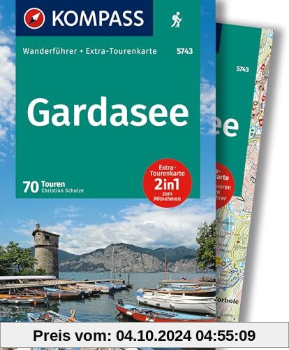 KOMPASS Wanderführer Gardasee, 70 Touren mit Extra-Tourenkarte: GPS-Daten zum Download