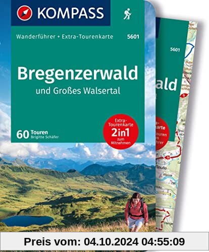 KOMPASS Wanderführer Bregenzerwald und Großes Walsertal, 60 Touren: mit Extra-Tourenkarte, GPX-Daten zum Download