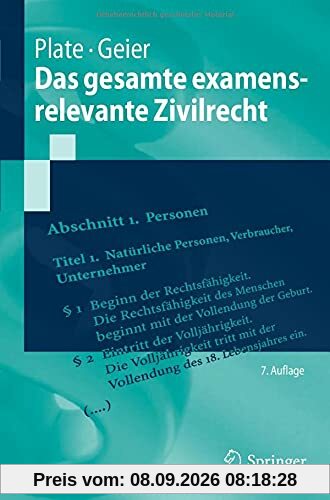 Das gesamte examensrelevante Zivilrecht (Springer-Lehrbuch)