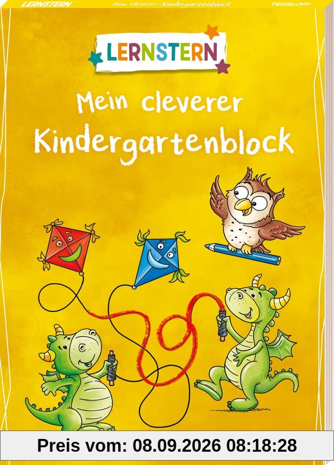 LERNSTERN. Mein cleverer Kindergartenblock: Rätselspaß für aufgeweckte Kindergartenkinder