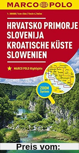 MARCO POLO Karte Kroatische Küste, Slowenien 1:300 000 (MARCO POLO Karten 1:300.000)