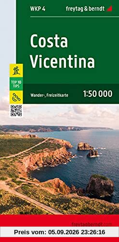 Costa Vicentina, Wanderkarte 1:50.000: Wanderkartenset mit zwei Blättern und Beiheft (freytag & berndt Wander-Rad-Freizeitkarten)