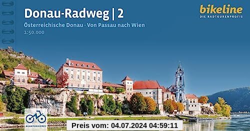 Donauradweg / Donau-Radweg 2: Teil 2: Österreichische Donau - Von Passau nach Wien, 325 km, 1:50.000, GPS-Tracks Downloa